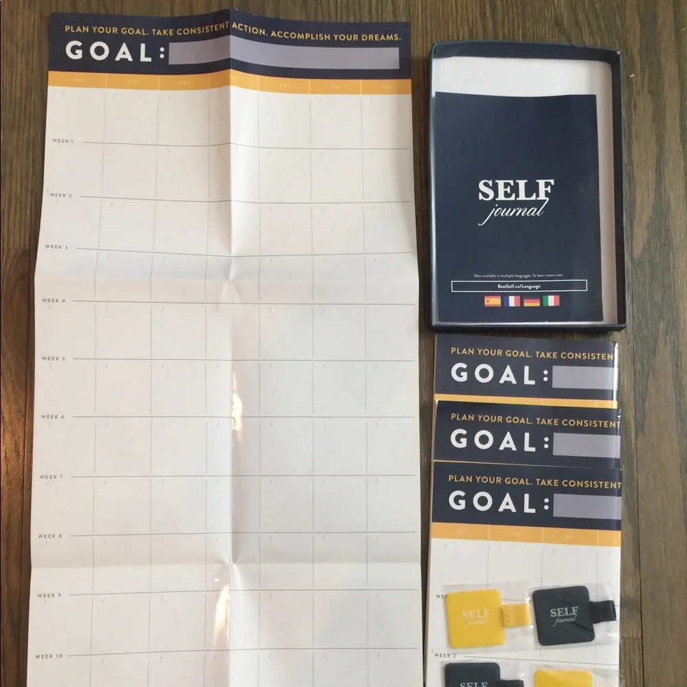 SelfHelp Brand Goal Based weekly dryerase calendar vision board